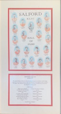 Salford RLFC Hall of Fame commemorative print